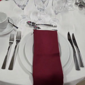 Serviette de table coton bordeaux