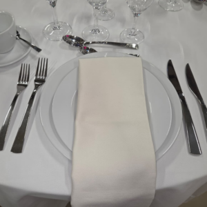 Serviette de table coton ivoire