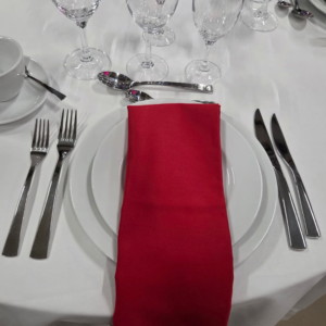 Serviette de table coton rouge
