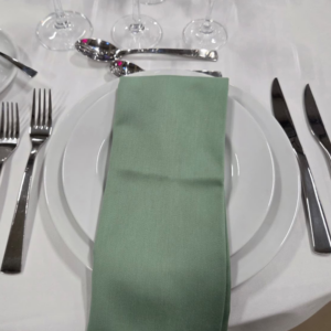 Serviette de table coton vert amande