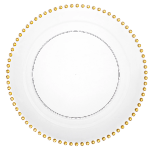 Assiette de présentation boules Or 30cm