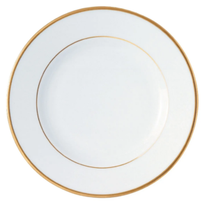 Assiette ronde liseré Or 21cm